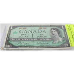 CANADIAN 1 DOLLAR CENTENNIAL  BANK NOTE