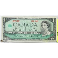 CANADIAN CENTENNIAL $1 DOLLAR BILL