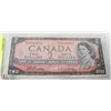 Image 1 : CANADIAN 2 DOLLAR BILL 1954