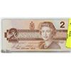 Image 1 : 1986 CANADIAN ROBIN $2 DOLLAR BILL