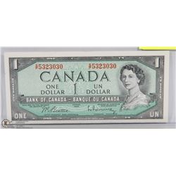 1954 CANADIAN $1.00 BANKNOTE UNC.