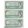 Image 1 : SET OF 3 CANADIAN ONE DOLLAR BILLS