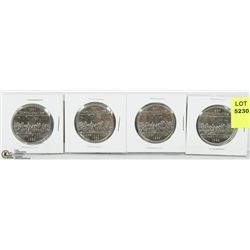 LOT OF 4 CANADIAN 1867-1982 CONFEDERATION DOLLAR
