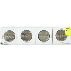 LOT OF 4 CANADIAN 1867-1982 CONFEDERATION DOLLAR