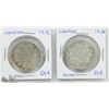 Image 1 : SET OF 2 CANADA FIFTY CENTS; 1918 & 1920.