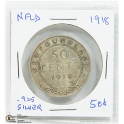 NEWFOUNDLAND 1918 FIFTY CENTS.