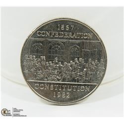 CANADIAN CONSTITUTION 1867-1982 $1 DOLLAR COIN