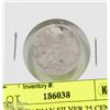 Image 1 : 1900S CANADIAN SILVER 25 CENT COIN.