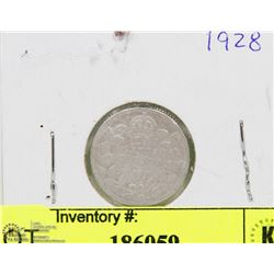 1928 CANADIAN SILVER 10 CENT COIN.