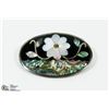Image 1 : MOTHER OF PEARL INLAY BROOCH IN STERLING SILVER