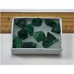 #9 - LOT OF 28.5 NATURAL GREEN ROUGH EMERALD