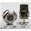 Image 1 : NEW ORNAMENTAL DESKTOP MINI CLOCKS SILVER TONE