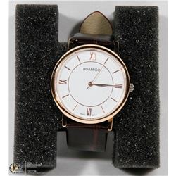 BOAMICO WATCH LEATHER STRAP BROWN.