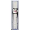 Image 1 : HELLO KITTY WATCH WITH WHITE STRAP.