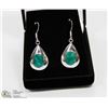 Image 1 : # 65-NATURAL GREEN EMERALD GEMSTONE EARRINGS