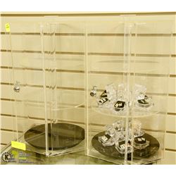 TWO JEWELRY DISPLAY CASES WITH CONTENTS