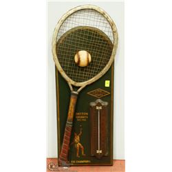 TENNIS THEMED WALL HANGING THERMOMETER