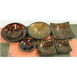 LARGE COLLECTION OF MOSAIC CENTERPIECE BOWLS
