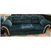 Image 3 : PAIR OF DARK BLUE FABRIC DESIGNER COUCHES
