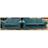 Image 1 : BLUE FABRIC LOVE SEAT & COUCH SET