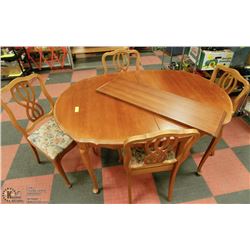 FRENCH PROVINCIAL TABLE AND 4 CHAIRS