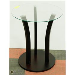 GLASS TOP END TABLE