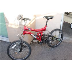 RED REVOLUTION FULL SUSPENSION YOUTH BIKE