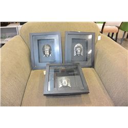 THREE SHADOW BOX MASKS