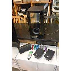 TF SURROUND SOUND SYSTEM BUILT IN SUB, W/REMOTE