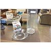 Image 1 : LARGE GLASS VASE AND PLATTER AND CHOPPER