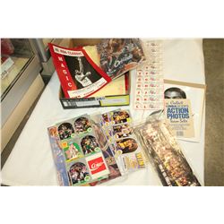 TRAY OF BASKETBALL COLLECTIBLES BROCHURES AND CARDS