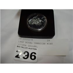 1992 ROYAL CANADIAN MINT SILVER DOLLAR,