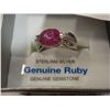 Image 2 : STERLING SILVER GENUINE RUBY AND CUBIC ZIRCONIA RING WITH APPRAISEL $490.00