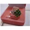 Image 2 : STERLING SILVER GOLD PLAED GENUIINE CHROME DIOPSIDE CLUSTER RING WITH APPRAISEL $745.00