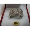 Image 2 : 10KT WHITE GOLD FILIGREE RING WITH APPRAISEL $1800.00