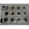 Image 1 : 12 INTERNATIONAL COINS, SOME SILVER, SOME COPPER, 1942-1970