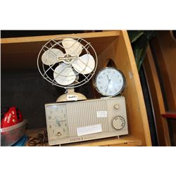 VINTAGE CLOCK RADIO SEABREEZE FAN AND BIG BEN CLOCK