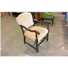 Image 2 : VINTAGE WOOD FRAMED ARMCHAIR