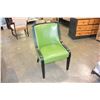 Image 1 : WOOD FRAMED LEATHER CHAIR