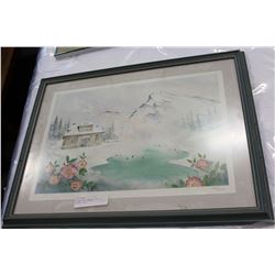 SIGNED AND NUMBERED PRINT OF WINTER SCENE