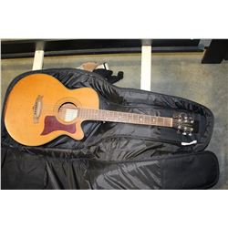 TANGLEWOOD ELECTRIC ACOUSITC GUITAR, MADE IN UNITED KINGDOM, MODEL TW-145SC WITH SOFT CASE