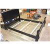 Image 2 : NEW DOUBLE SIZE BALCK AVENZA SLEIGH STYLE BED FRAME RETAIL $949