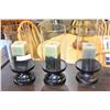 Image 1 : THREE DECORATOR PEDESTLE CANDLES