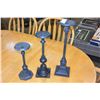 Image 1 : THREE METAL CANDLESTICKS