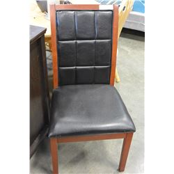 NEW LEATHER STITCHED BACK DINING CHAIR