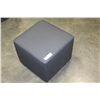 Image 1 : SMALL GREY LEATHER OTTOMAN