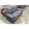 Image 2 : NEW ASHLEY DESIGN BROWN LEATHER CONTEMPORARY COMFORTABLE SEATING LOVESEAT, RETAIL $699
