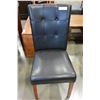 Image 1 : LEATHER BUTTON BACK DINING CHAIR
