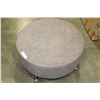 Image 2 : NEW BEIGE FABRIC OTTOMAN