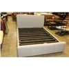 Image 2 : AS NEW QUEENSIZE GREY MODERN PLATFORM BEDFRAME WITH HYDARAULIC LIFT FOR UNDER STORAGE RETAIL $1899